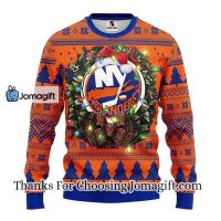New York Islanders Tree Ugly Christmas Fleece Sweater 3