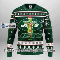 New York Jets Funny Grinch Christmas Ugly Sweater 3