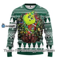 New York Jets Grinch Hug Christmas Ugly Sweater