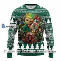 New York Jets Groot Hug Christmas Ugly Sweater