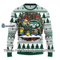 New York Jets Minion Christmas Ugly Sweater 3