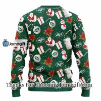New York Jets Santa Claus Snowman Christmas Ugly Sweater