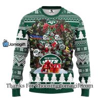 New York Jets Tree Ball Christmas Ugly Sweater 3