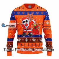 New York Mets Dabbing Santa Claus Christmas Ugly Sweater 3