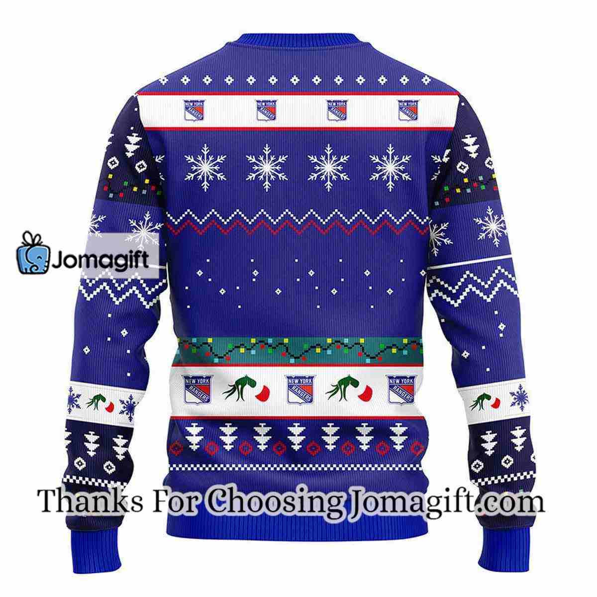 New York Rangers 12 Grinch Xmas Day Christmas Ugly Sweater 2