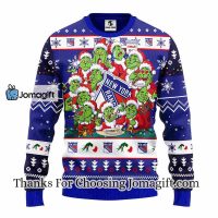 New York Rangers Santa Claus Snowman Christmas Ugly Sweater