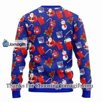 New York Rangers Santa Claus Snowman Christmas Ugly Sweater 2