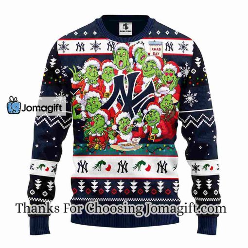 New York Yankees 12 Grinch Xmas Day Christmas Ugly Sweater