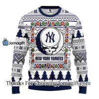 New York Yankees Grateful Dead Ugly Christmas Fleece Sweater 3