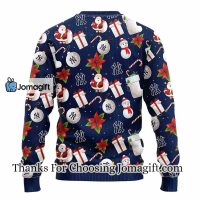 New York Yankees Santa Claus Snowman Christmas Ugly Sweater 2