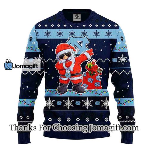 North Carolina Tar Heels Dabbing Santa Claus Christmas Ugly Sweater