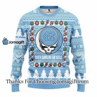 North Carolina Tar Heels Grateful Dead Ugly Christmas Fleece Sweater