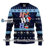 North Carolina Tar Heels Hohoho Mickey Christmas Ugly Sweater 3