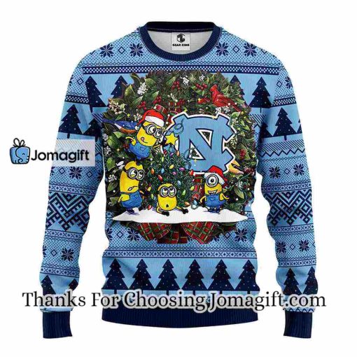 North Carolina Tar Heels Minion Christmas Ugly Sweater