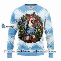 North Carolina Tar Heels Pub Dog Christmas Ugly Sweater 3