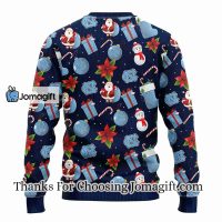 North Carolina Tar Heels Santa Claus Snowman Christmas Ugly Sweater 2