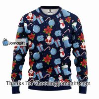 North Carolina Tar Heels Santa Claus Snowman Christmas Ugly Sweater 3