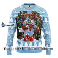 North Carolina Tar Heels Tree Ugly Christmas Fleece Sweater 3