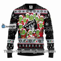 Las Vegas Raiders 12 Grinch Xmas Day Christmas Ugly Sweater