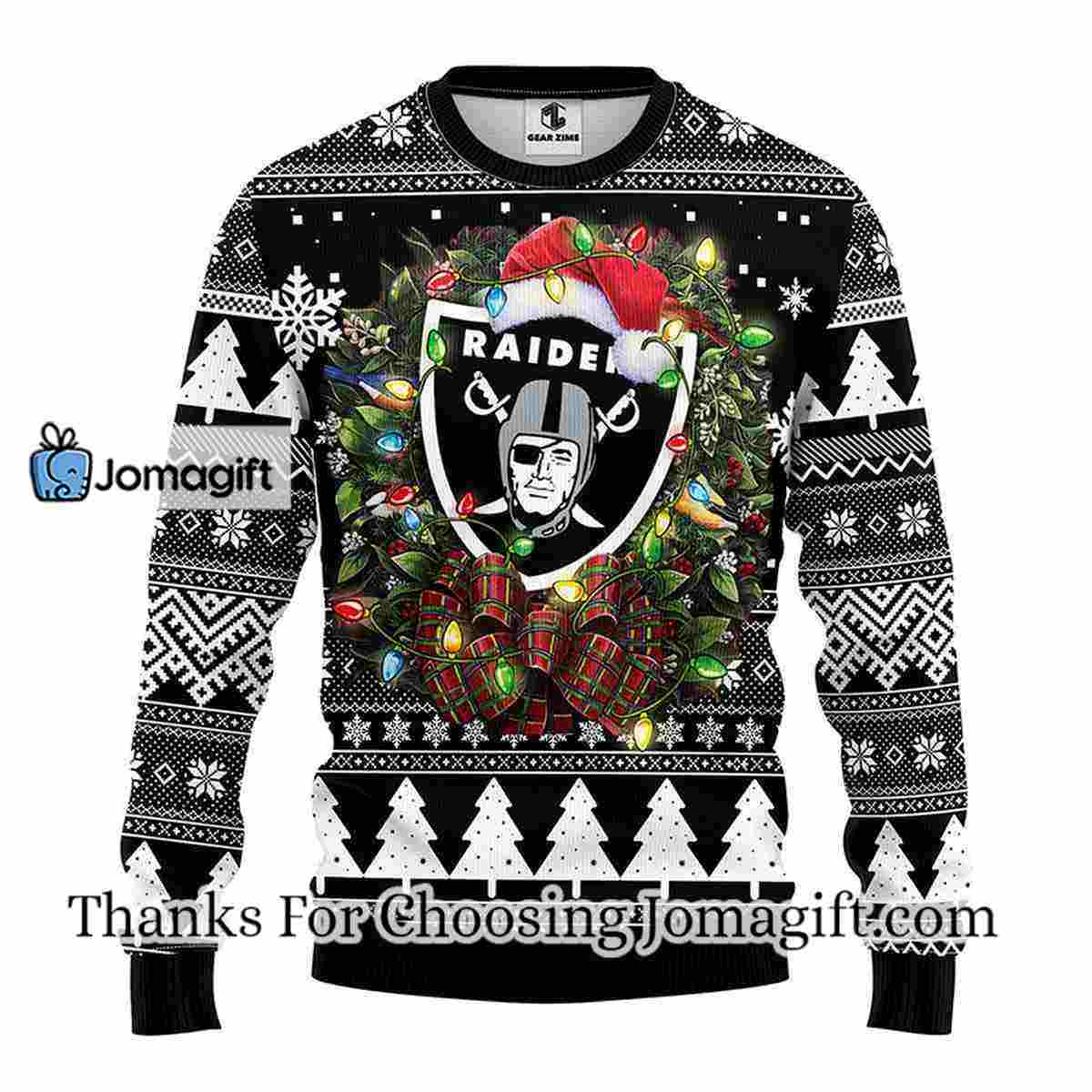 Oakland Raiders Christmas Ugly Sweater 3