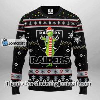 Oakland Raiders Funny Grinch Christmas Ugly Sweater 3