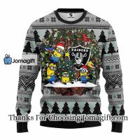 Oakland Raiders Minion Christmas Ugly Sweater 3