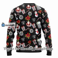 Oakland Raiders Santa Claus Snowman Christmas Ugly Sweater 2