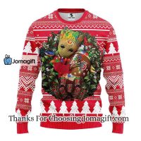 Ohio State Buckeyes Groot Hug Christmas Ugly Sweater