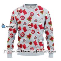 Ohio State Buckeyes Santa Claus Snowman Christmas Ugly Sweater 3