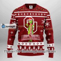 Oklahoma Sooners Funny Grinch Christmas Ugly Sweater 3