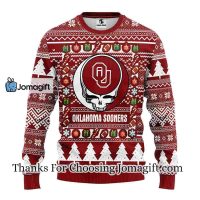 Oklahoma Sooners Grateful Dead Ugly Christmas Fleece Sweater 3