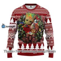 Oklahoma Sooners Groot Hug Christmas Ugly Sweater 3