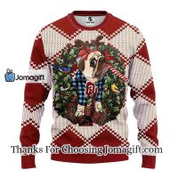 Oklahoma Sooners Pub Dog Christmas Ugly Sweater 3