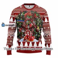 Oklahoma Sooners Tree Ugly Christmas Fleece Sweater 3