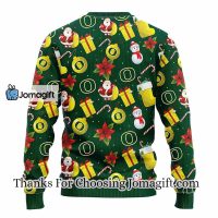 Oregon Ducks Santa Claus Snowman Christmas Ugly Sweater 2