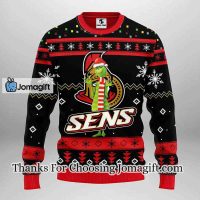 Ottawa Senators Funny Grinch Christmas Ugly Sweater