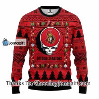 Ottawa Senators Grateful Dead Ugly Christmas Fleece Sweater