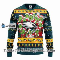 Philadelphia Eagles 12 Grinch Xmas Day Christmas Ugly Sweater