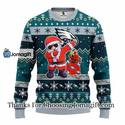 Philadelphia Eagles Dabbing Santa Claus Christmas Ugly Sweater