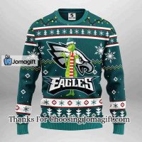 Philadelphia Eagles Funny Grinch Christmas Ugly Sweater 3