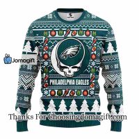 Philadelphia Eagles Grateful Dead Ugly Christmas Fleece Sweater 3