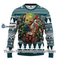 Philadelphia Eagles Groot Hug Christmas Ugly Sweater 3