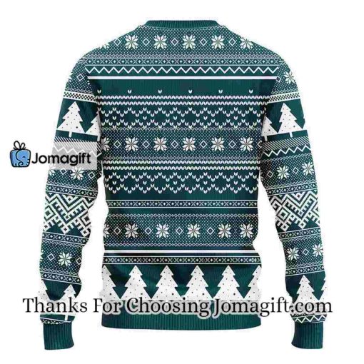 Philadelphia Eagles Tree Ugly Christmas Fleece Sweater