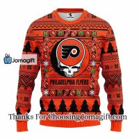 Philadelphia Flyers Grateful Dead Ugly Christmas Fleece Sweater