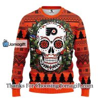 Philadelphia Flyers Skull Flower Ugly Christmas Ugly Sweater