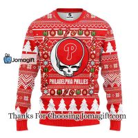 Philadelphia Phillies Grateful Dead Ugly Christmas Fleece Sweater 3