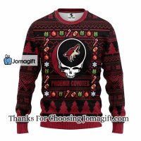 Phoenix Coyotes Grateful Dead Ugly Christmas Fleece Sweater