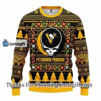 Pittsburgh Penguins Grateful Dead Ugly Christmas Fleece Sweater 3