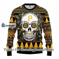 Pittsburgh Pirates Skull Flower Ugly Christmas Ugly Sweater 3