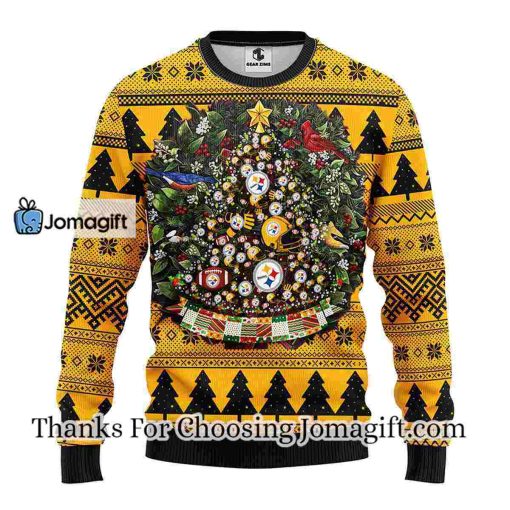 Pittsburgh Steelers Tree Ball Christmas Ugly Sweater